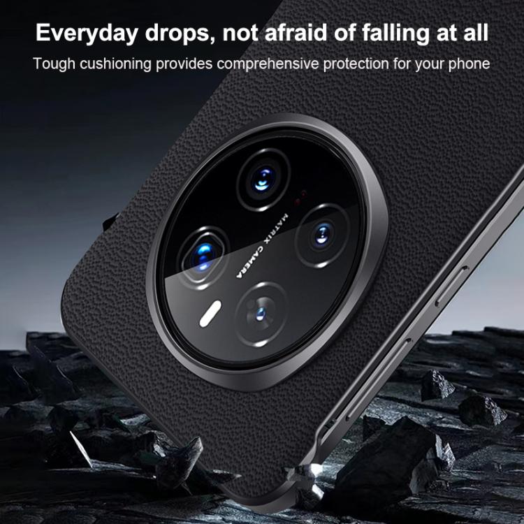 For Honor Magic7 SULADA Frameless Top Layer Cowhide Leather Hybrid PC Phone Case(Blue) - Honor Cases by SULADA | Online Shopping UK | buy2fix