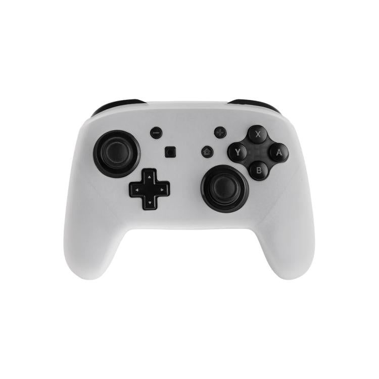 For Nintendo Switch Pro Game Handle Solid Color Silicone Protective Cover(Transparent) - Cases by buy2fix | Online Shopping UK | buy2fix