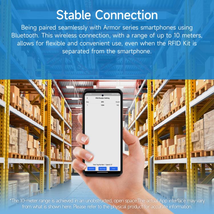 Ulefone Bluetooth 5.2 Portable UHF RFID Tag Reader(Black) - Others Accessories by Ulefone | Online Shopping UK | buy2fix
