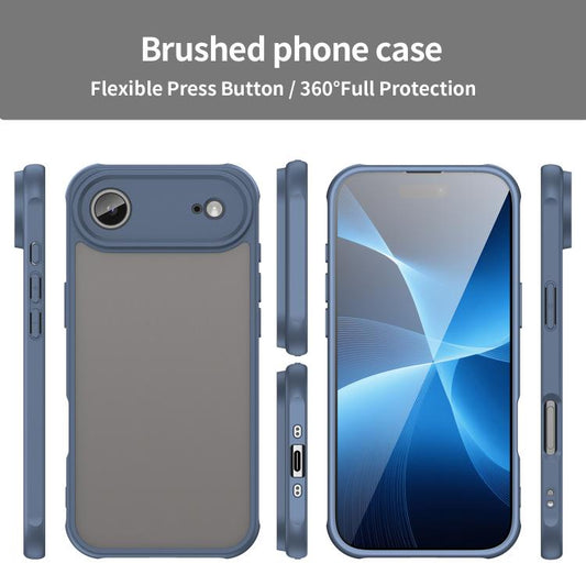 For iPhone 17 Air Fan Dun Series TPU Hybrid PC Frosted Phone Case(Blue) - iPhone 17 Air Cases by buy2fix | Online Shopping UK | buy2fix