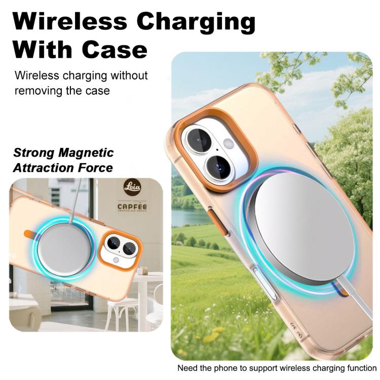 For iPhone 17 IMAK Candy Series Shockproof MagSafe Phone Case(Orange) - iPhone 17 Cases by imak | Online Shopping UK | buy2fix