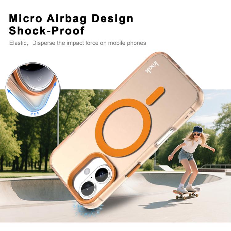 For iPhone 17 IMAK Candy Series Shockproof MagSafe Phone Case(Orange) - iPhone 17 Cases by imak | Online Shopping UK | buy2fix