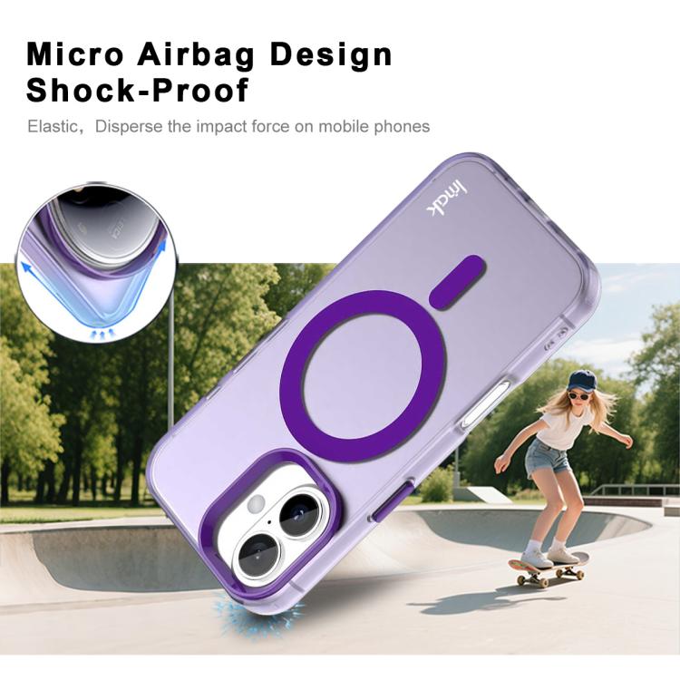 For iPhone 17 IMAK Candy Series Shockproof MagSafe Phone Case(Purple) - iPhone 17 Cases by imak | Online Shopping UK | buy2fix