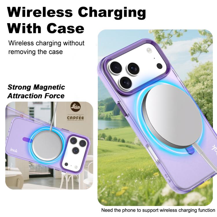 For iPhone 17 Pro IMAK Candy Series Shockproof MagSafe Phone Case(Purple) - iPhone 17 Pro Cases by imak | Online Shopping UK | buy2fix