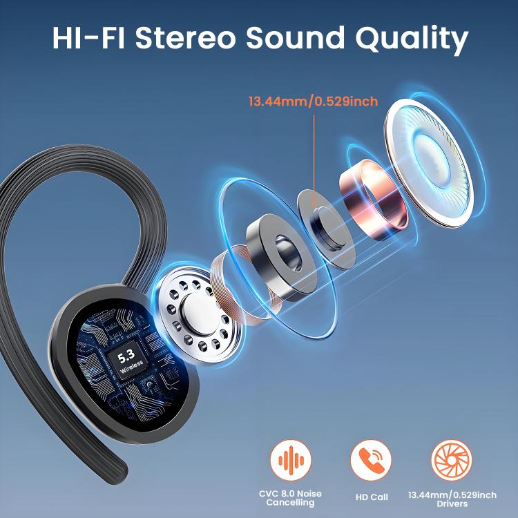 Q22 On Ear In-ear Stereo Noise Reduction Bluetooth Earphone(Sapphire Blue) - Bluetooth Earphone by buy2fix | Online Shopping UK | buy2fix