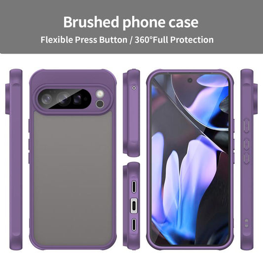 For Google Pixel 10 Pro XL Fan Dun Series TPU Hybrid PC Frosted Phone Case(Purple) - Google Cases by buy2fix | Online Shopping UK | buy2fix