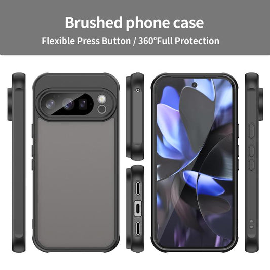 For Google Pixel 10 Pro Fan Dun Series TPU Hybrid PC Frosted Phone Case(Black) - Google Cases by buy2fix | Online Shopping UK | buy2fix