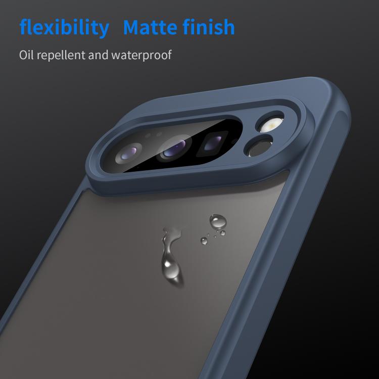 For Google Pixel 10 Pro Fan Dun Series TPU Hybrid PC Frosted Phone Case(Blue) - Google Cases by buy2fix | Online Shopping UK | buy2fix