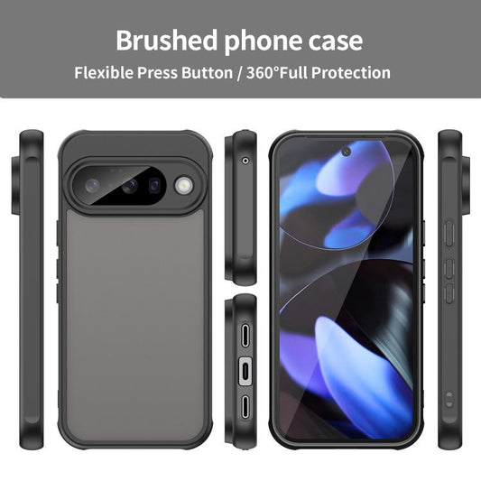For Google Pixel 10 Fan Dun Series TPU Hybrid PC Frosted Phone Case(Black) - Google Cases by buy2fix | Online Shopping UK | buy2fix
