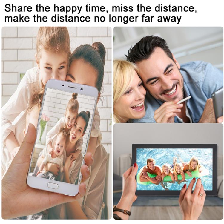XCLT2150 21.5 inch IPS Screen WiFi Digital Cloud Photo Frame Wall Mounted LED Advertising Machine, Plug Type:UK Plug(Black) - 15 inch Above by buy2fix | Online Shopping UK | buy2fix