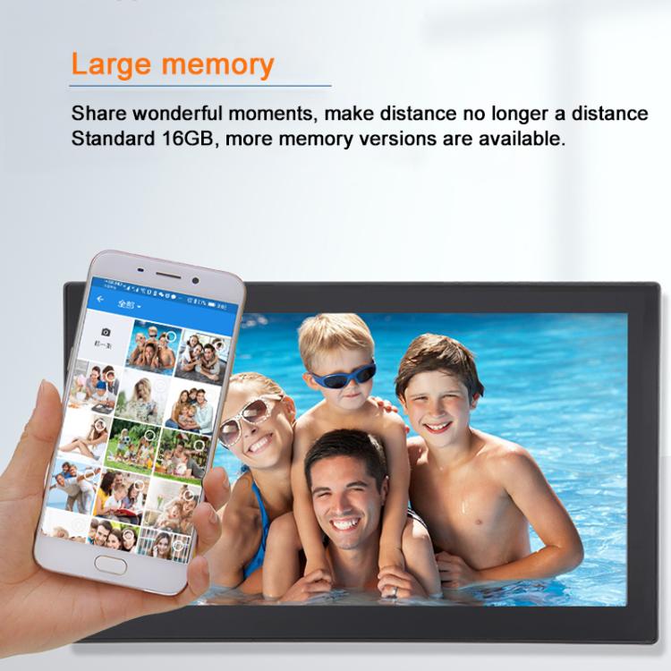 XCLT2150 21.5 inch IPS Screen WiFi Digital Cloud Photo Frame Wall Mounted LED Advertising Machine, Plug Type:AU Plug(Black) - 15 inch Above by buy2fix | Online Shopping UK | buy2fix