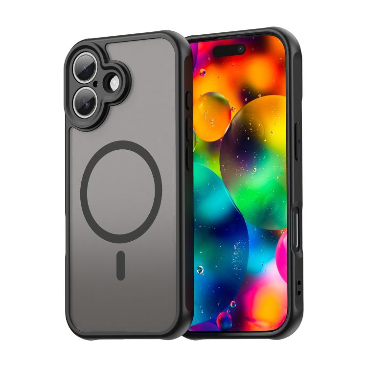 For iPhone 17 Fan Dun Series TPU Hybrid PC Frosted Magsafe Phone Case(Black) - iPhone 17 Cases by buy2fix | Online Shopping UK | buy2fix