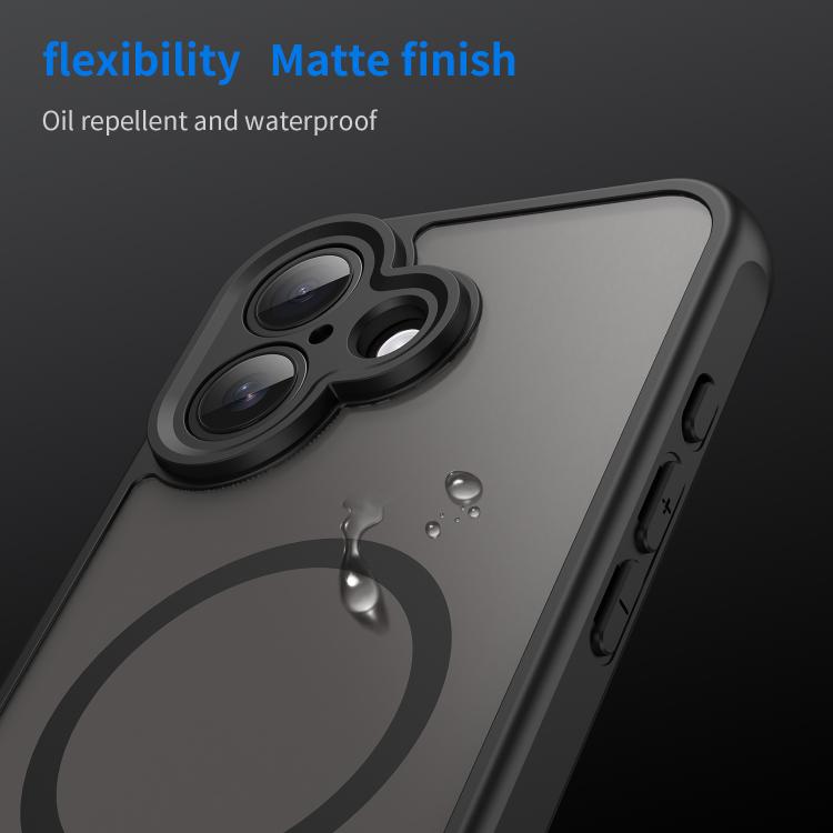 For iPhone 17 Fan Dun Series TPU Hybrid PC Frosted Magsafe Phone Case(Black) - iPhone 17 Cases by buy2fix | Online Shopping UK | buy2fix