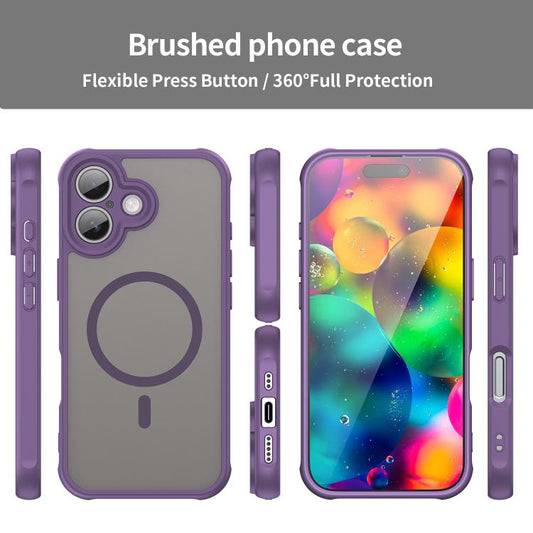 For iPhone 17 Fan Dun Series TPU Hybrid PC Frosted Magsafe Phone Case(Purple) - iPhone 17 Cases by buy2fix | Online Shopping UK | buy2fix