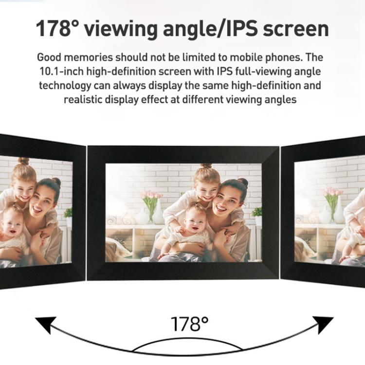 xclt1010 10.1 inch IPS Display Honeycomb Pattern WiFi Cloud Photo Frame, RK3126C Quad Core up to 1.5GHz, 1GB+16GB, Plug:EU Plug(White) - 11 inch Below by buy2fix | Online Shopping UK | buy2fix