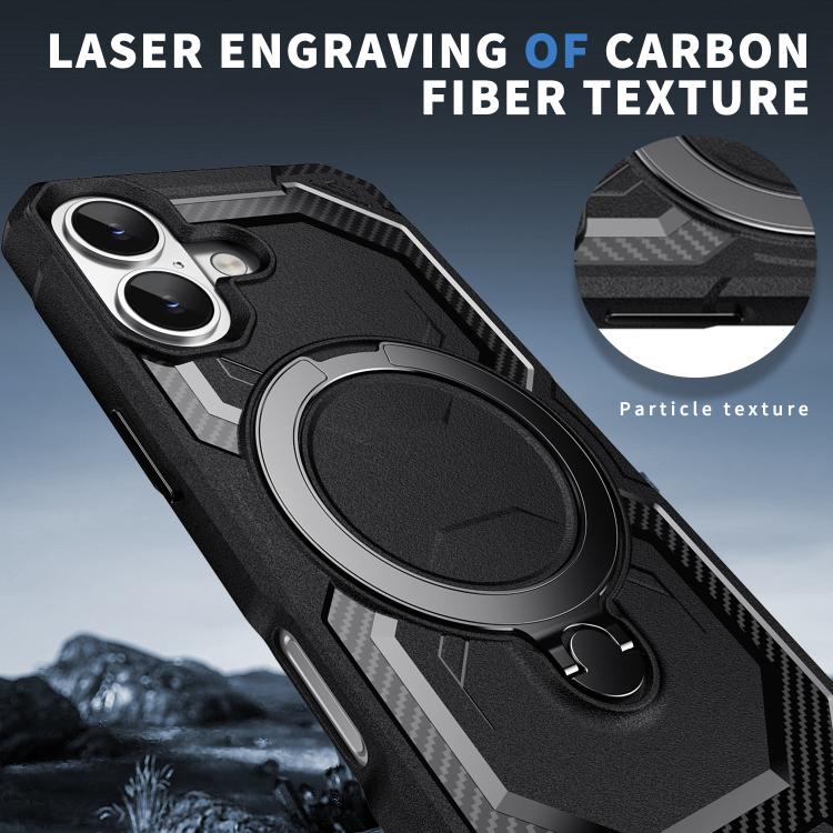 For iPhone 17 Frosted MagSafe Holder Phone Case(Black) - iPhone 17 Cases by buy2fix | Online Shopping UK | buy2fix