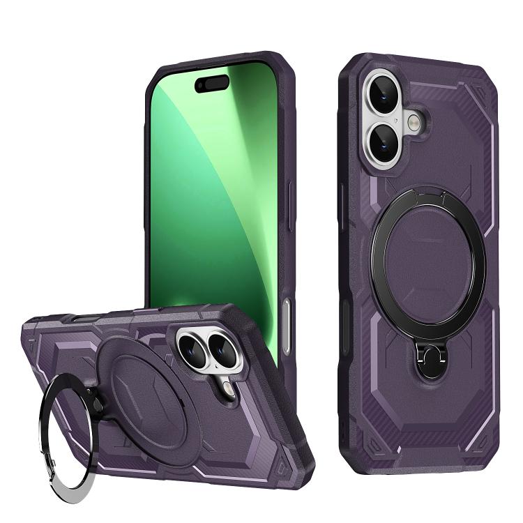For iPhone 17 Frosted MagSafe Holder Phone Case(Purple) - iPhone 17 Cases by buy2fix | Online Shopping UK | buy2fix