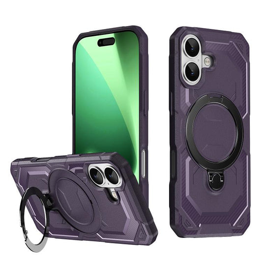 For iPhone 17 Frosted MagSafe Holder Phone Case(Purple) - iPhone 17 Cases by buy2fix | Online Shopping UK | buy2fix