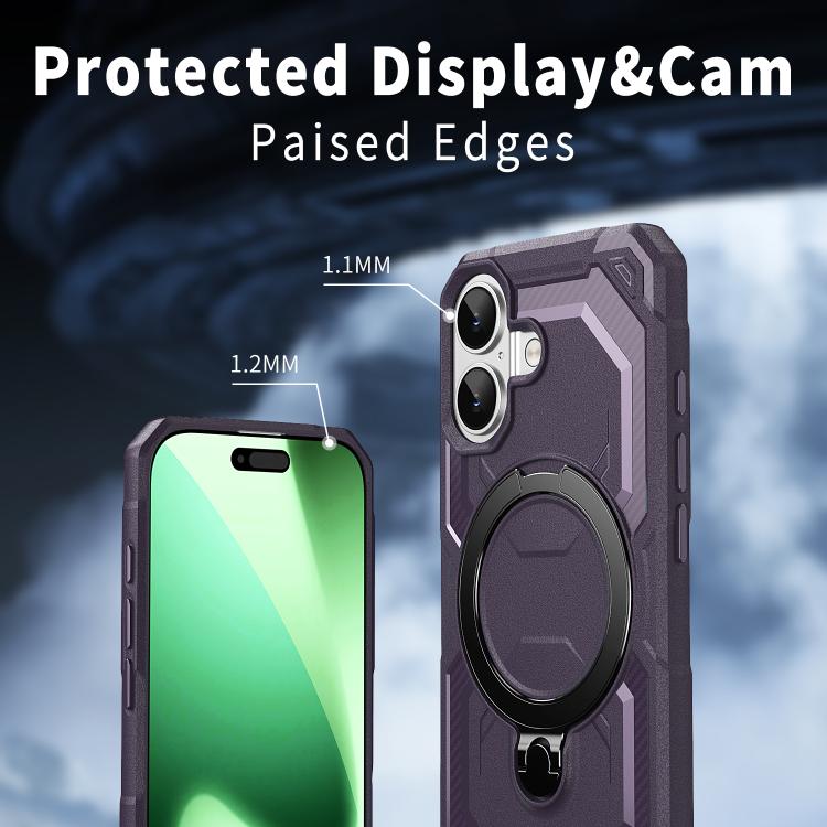 For iPhone 17 Frosted MagSafe Holder Phone Case(Purple) - iPhone 17 Cases by buy2fix | Online Shopping UK | buy2fix
