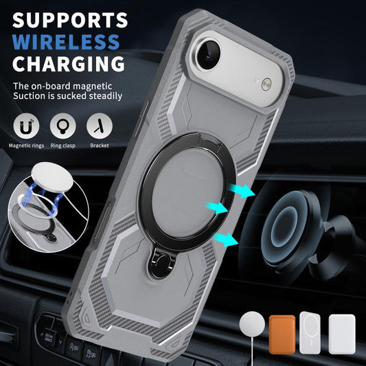 For iPhone Air Frosted MagSafe Holder Phone Case(Grey) - iPhone Air Cases by buy2fix | Online Shopping UK | buy2fix