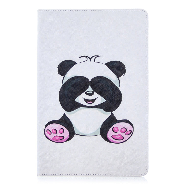 For Samsung Galaxy Tab S8 / Galaxy Tab S7 T870 Colored Drawing Pattern Horizontal Flip Leather Case with Holder & Card Slots & Wallet(Panda) - Galaxy Tab S8 Cases by buy2fix | Online Shopping UK | buy2fix