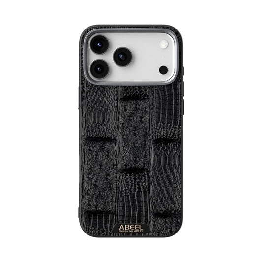 For iPhone 17 Pro Max ABEEL Beast Pattern 6D Micro-Embossed MagSafe Genuine Leather Phone Case(Black) - iPhone 17 Pro Max Cases by buy2fix | Online Shopping UK | buy2fix