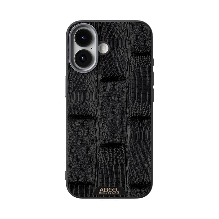 For iPhone 17 ABEEL Beast Pattern 6D Micro-Embossed MagSafe Genuine Leather Phone Case(Black) - iPhone 17 Cases by buy2fix | Online Shopping UK | buy2fix