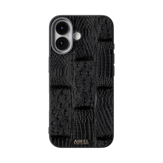 For iPhone 17 ABEEL Beast Pattern 6D Micro-Embossed MagSafe Genuine Leather Phone Case(Black) - iPhone 17 Cases by buy2fix | Online Shopping UK | buy2fix