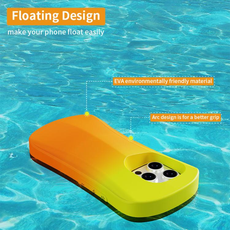 For iPhone 16 YOYOISLES Ocean Series EVA Curved Phone Case(Orange Yellow) - iPhone 16 Cases by YOYOISLES | Online Shopping UK | buy2fix