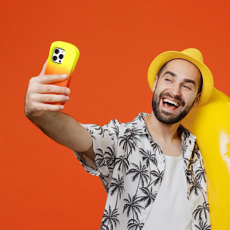 For iPhone 16 YOYOISLES Ocean Series EVA Curved Phone Case(Orange Yellow) - iPhone 16 Cases by YOYOISLES | Online Shopping UK | buy2fix