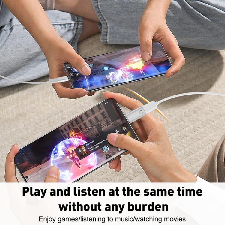 Type-C Male to 8 Pin Female Hi-Fi Audio Earphone Adapter(White) - Earphone Adapter by buy2fix | Online Shopping UK | buy2fix