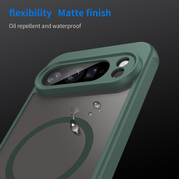 For Google Pixel 10 Pro XL Fan Dun Series TPU Hybrid PC Frosted Magsafe Phone Case(Green) - Google Cases by buy2fix | Online Shopping UK | buy2fix