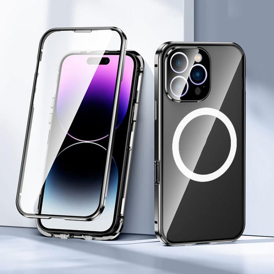 For iPhone 15 Pro 360 Full Body Magnetic Frosted MagSafe Phone Case(Black) - iPhone 15 Pro Cases by buy2fix | Online Shopping UK | buy2fix