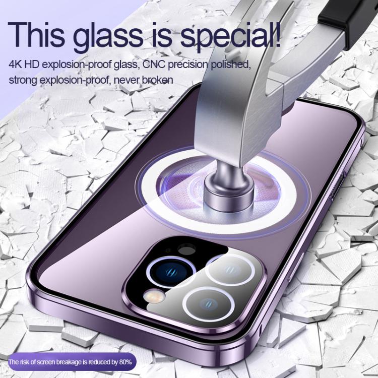 For iPhone 16 360 Full Body Magnetic Frosted MagSafe Phone Case(Purple) - iPhone 16 Cases by buy2fix | Online Shopping UK | buy2fix