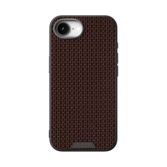 For iPhone 16e ABEEL Ruyi Pattern 6D Micro Relief MagSafe Leather Phone Case(Brown) - iPhone 16e Cases by buy2fix | Online Shopping UK | buy2fix