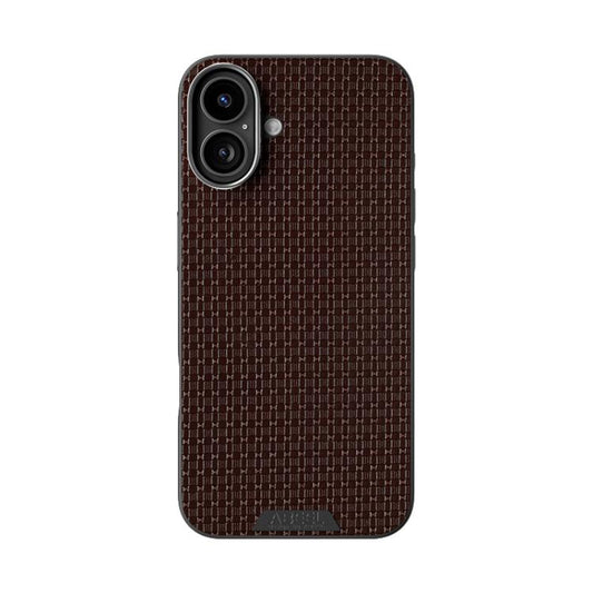 For iPhone 16 Plus ABEEL Ruyi Pattern 6D Micro Relief MagSafe Leather Phone Case(Brown) - iPhone 16 Plus Cases by buy2fix | Online Shopping UK | buy2fix