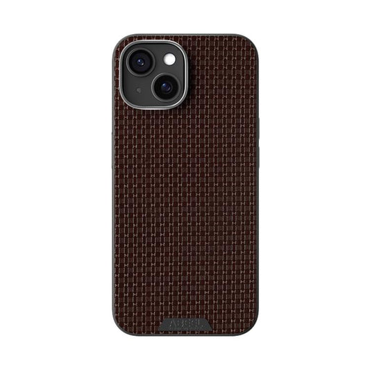 For iPhone 15 Plus ABEEL Ruyi Pattern 6D Micro Relief MagSafe Leather Phone Case(Brown) - iPhone 15 Plus Cases by buy2fix | Online Shopping UK | buy2fix