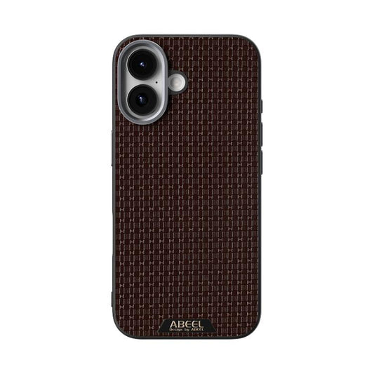 For iPhone 17 ABEEL Ruyi Pattern 6D Micro Relief MagSafe Leather Phone Case(Brown) - iPhone 17 Cases by buy2fix | Online Shopping UK | buy2fix