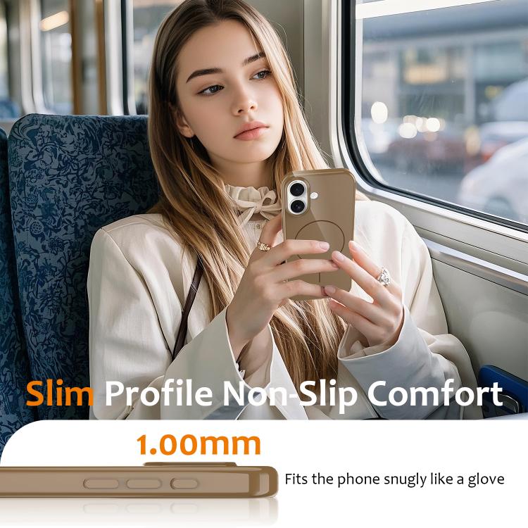 For iPhone 17 Glossy TPU Shockproof MagSafe Phone Case with Lanyard(Gold) - iPhone 17 Cases by buy2fix | Online Shopping UK | buy2fix