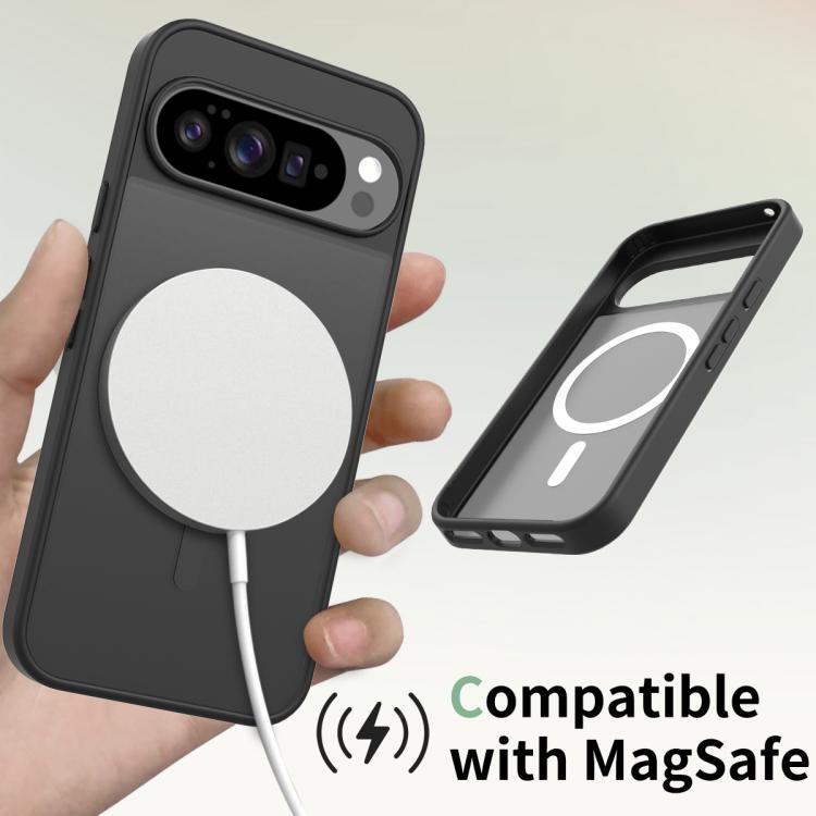 For Google Pixel 10 Pro XL Skin Feel TPU Hybrid PC MagSafe Phone Case(Black) - Google Cases by buy2fix | Online Shopping UK | buy2fix