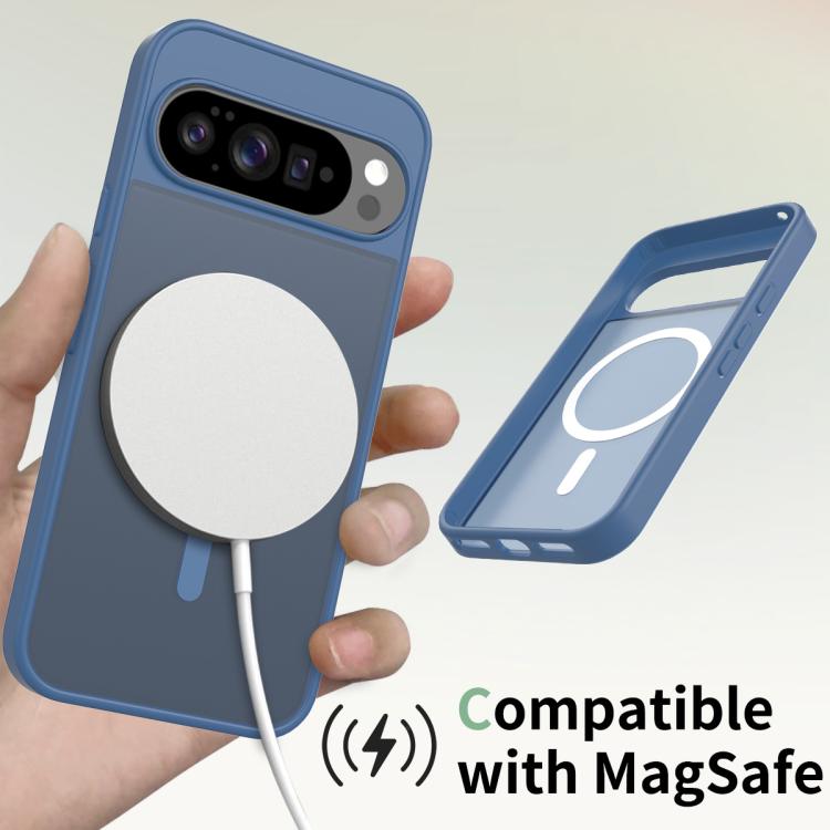 For Google Pixel 10 Pro XL Skin Feel TPU Hybrid PC MagSafe Phone Case(Blue) - Google Cases by buy2fix | Online Shopping UK | buy2fix