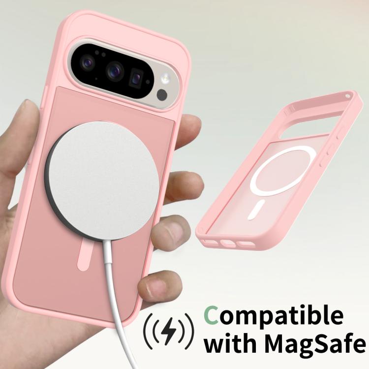 For Google Pixel 10 / 10 Pro Skin Feel TPU Hybrid PC MagSafe Phone Case(Pink) - Google Cases by buy2fix | Online Shopping UK | buy2fix