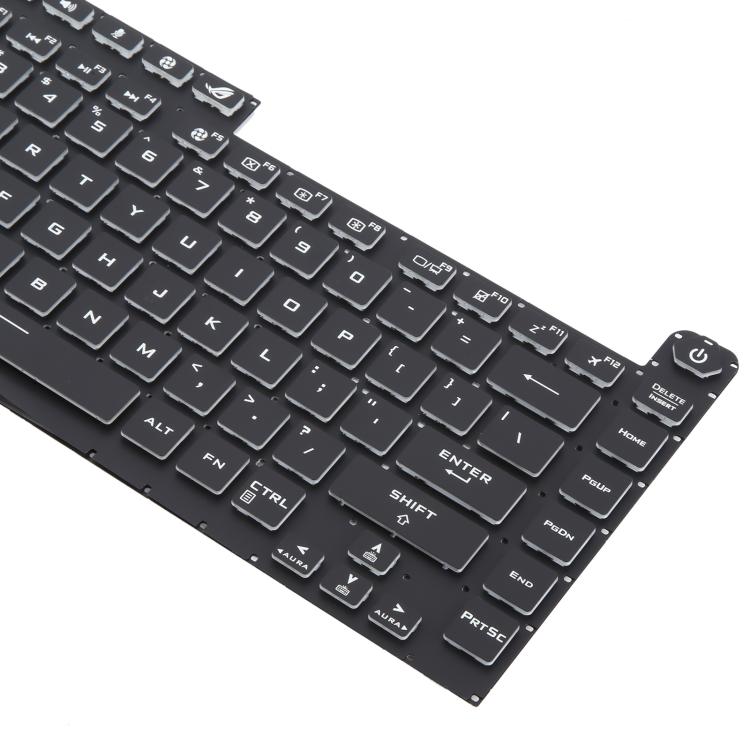 US Version Colorful 16 Pin Backlit Laptop Keyboard for Asus ROG Strix Scar G512 G512LV G512LW G512LI(Transparent keycaps) - Replacement Keyboards by buy2fix | Online Shopping UK | buy2fix
