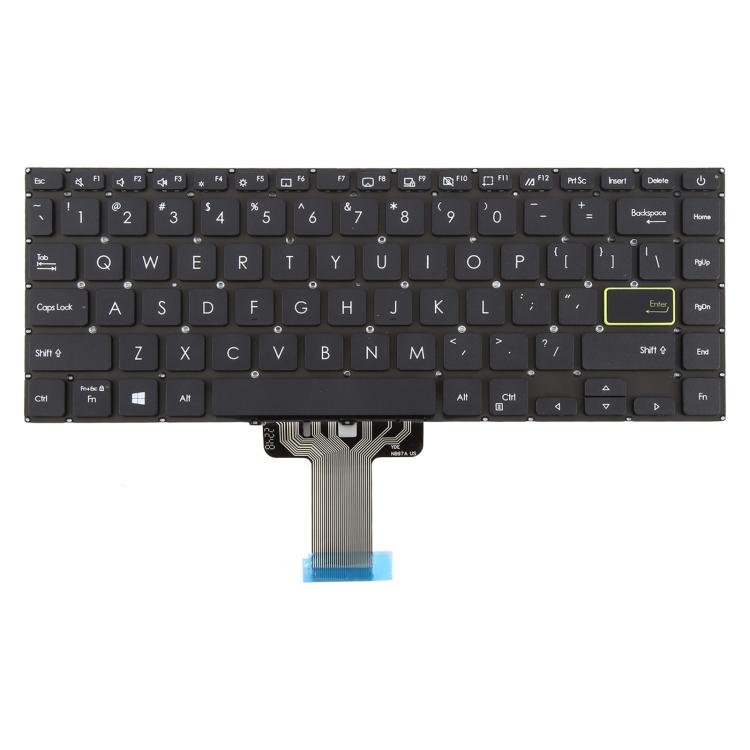 US Version Laptop Keyboard for Asus VivoBook S14 X421 X421DA X421UA X421EP X421EQ X421JQ X421FP X421FF X421FL(Black) - Replacement Keyboards by buy2fix | Online Shopping UK | buy2fix