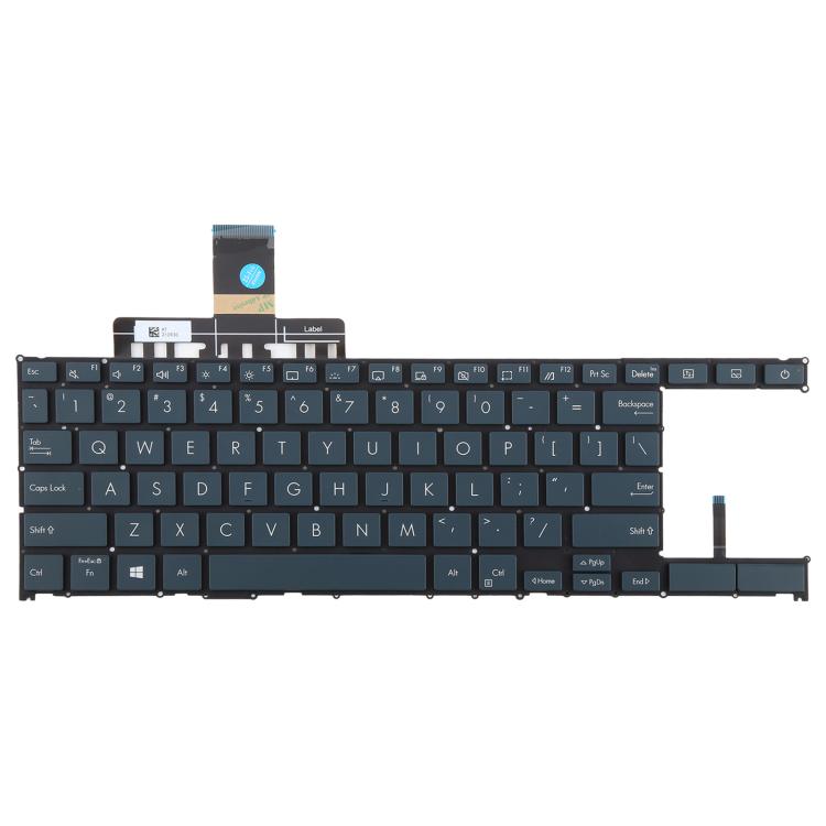 US Version Backlit Laptop Keyboard Directional Key Rectangle for Asus Zenbook Duo 14 UX482 UX482E UX4100E UX482J(Blue) - Replacement Keyboards by buy2fix | Online Shopping UK | buy2fix