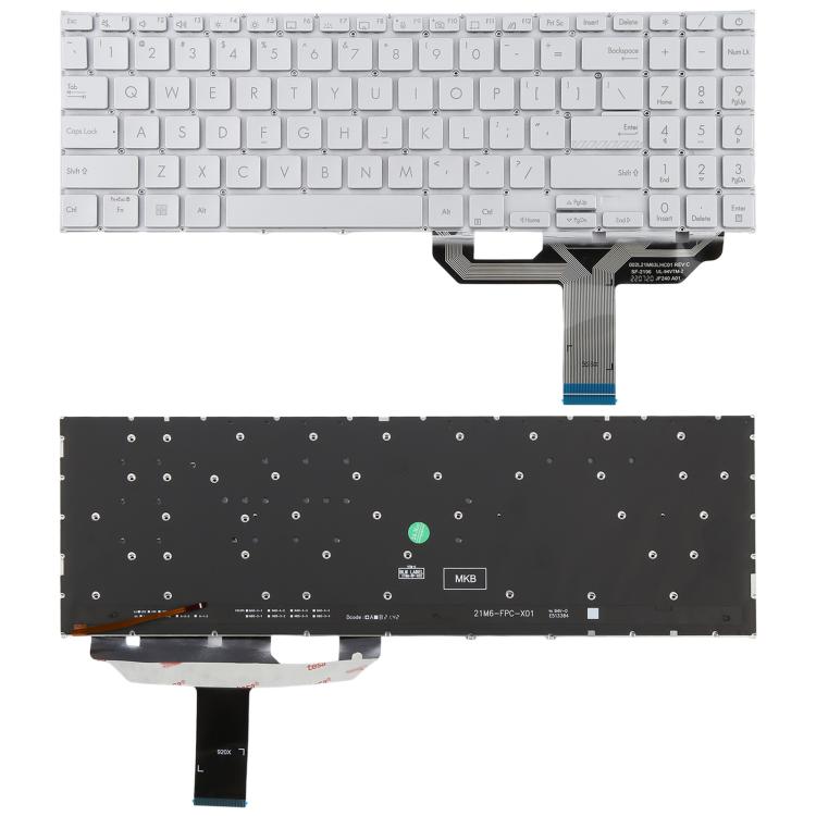 US Version Backlit Laptop Keyboard for Asus Vivobook 15 X1502 X1502ZA X1502Z X1502VA B1502 B1502CBA(Silver) - Replacement Keyboards by buy2fix | Online Shopping UK | buy2fix