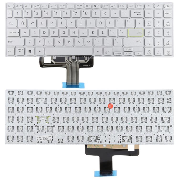 US Version Laptop Keyboard for Asus VivoBook X521 V5100E X521FL S5600F S533F 2020(Silver) - Replacement Keyboards by buy2fix | Online Shopping UK | buy2fix