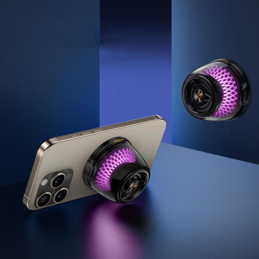 R9 Portable RGB Light Smart Bluetooth Speaker Magnetic Phone Holder Wireless Charger(White) - Mini Speaker by buy2fix | Online Shopping UK | buy2fix