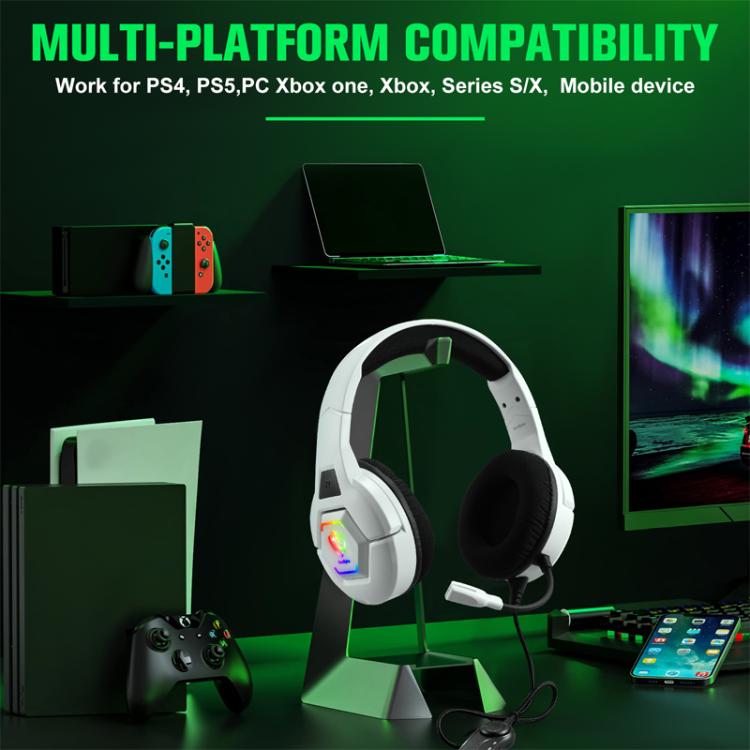 SoulBytes S100 Omni-directional Microphone Esports Headset, Length: About 1.9m(White) - Multimedia Headset by Soulbytes | Online Shopping UK | buy2fix