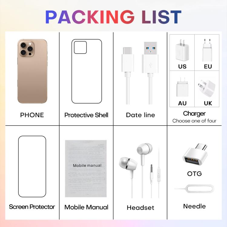 A88 / i16 Pro Max, 2GB+16GB, 6.6 inch Android 8.1 MTK6580A Quad Core, OTG, Network: 3G, Dual SIM, Plug:AU Plug(Titanium Grey) - by buy2fix | Online Shopping UK | buy2fix